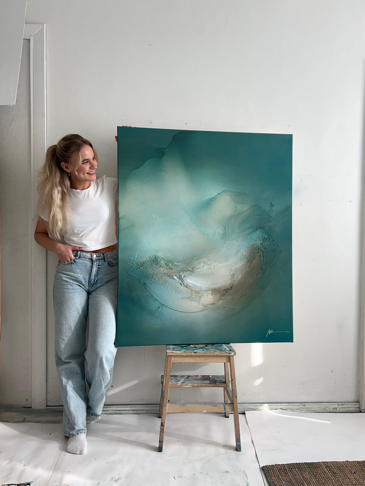 'Floating Through Time' / 120x100cm